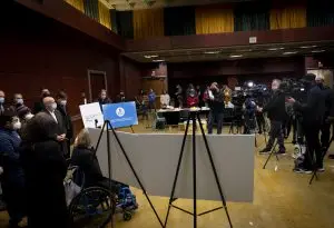 VIPS speak before members of the press before the Homeless Point-In-Time (PIT) Count on Feb. 24, 2022 at California State University, Sacramento.