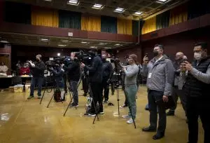 VIPS speak before members of the press before the Homeless Point-In-Time (PIT) Count on Feb. 24, 2022 at California State University, Sacramento.