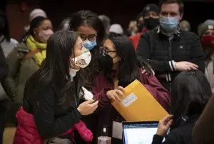 People prepare for the Homeless Point-In-Time (PIT) Count on Feb. 24, 2022 at California State University, Sacramento.